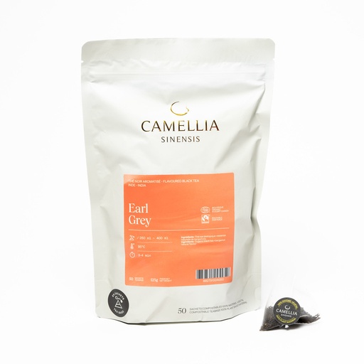 [TC-Ear50] Thé Camellia Earl Grey Bio Équitable (50 sachets)