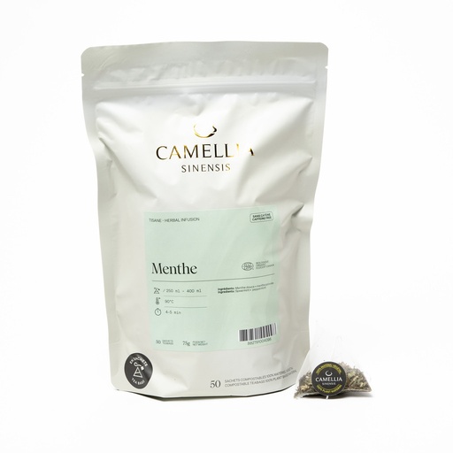 [TC-Men50] Thé Camellia Menthe Bio (50 sachets)