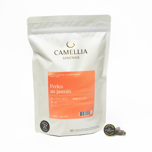 [TC-Per50] Thé Camellia Perles au Jasmin (50 sachets)